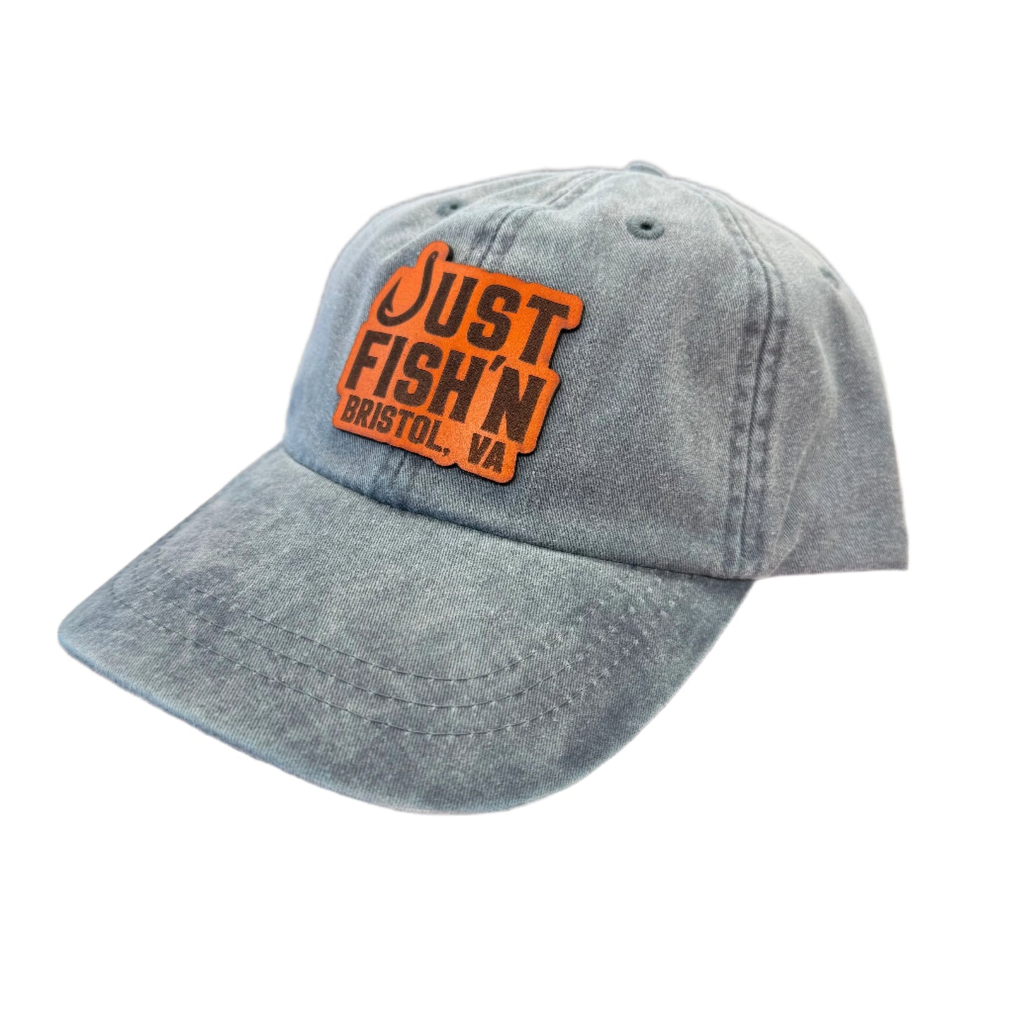 Just Fish'n Leather Patch Hat