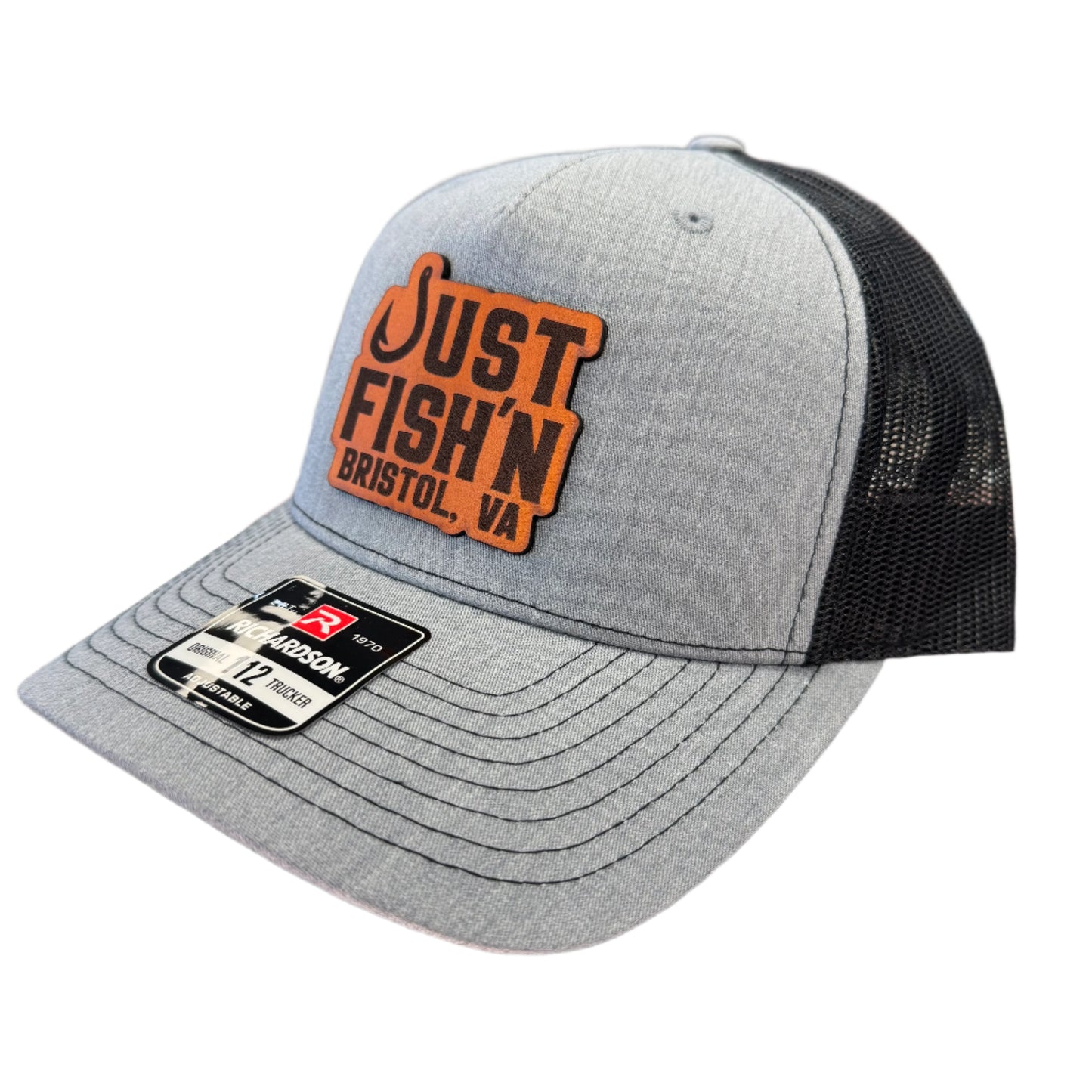 Just Fish'n Leather Patch Hat