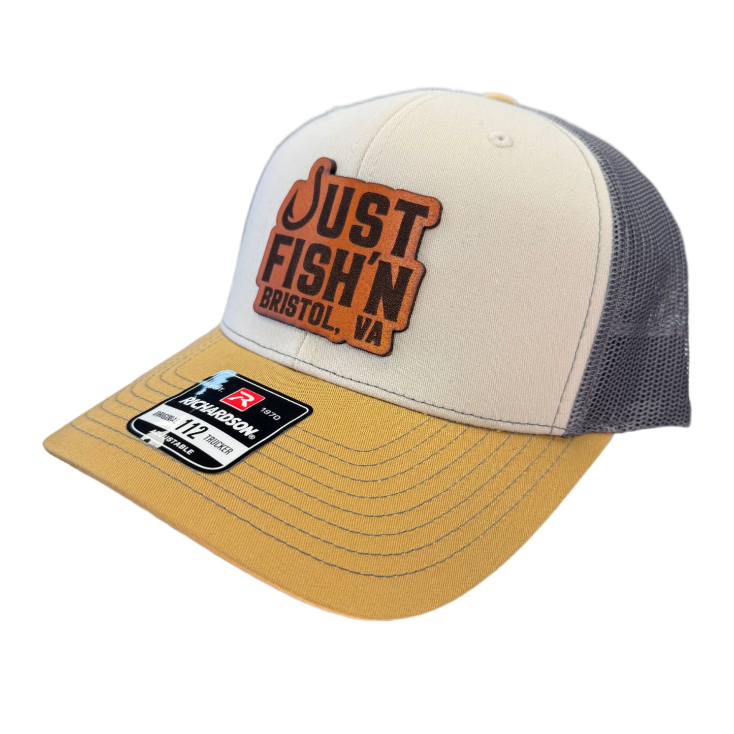 Just Fish'n Leather Patch Hat